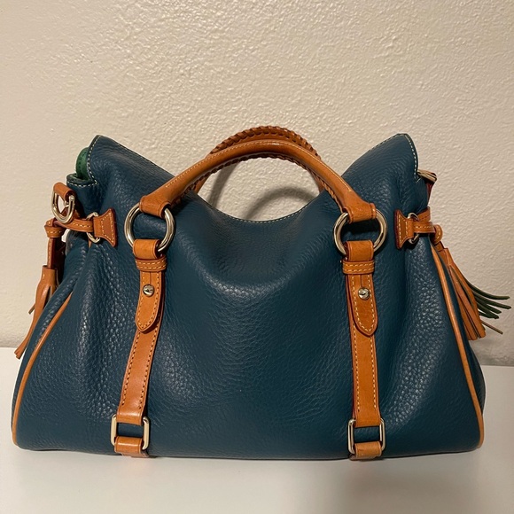 Dooney & Bourke Teal Florentine bag, leather - Picture 4 of 12